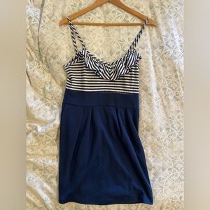 Ruffle Top Spaghetti Strap Above the Knee Dress